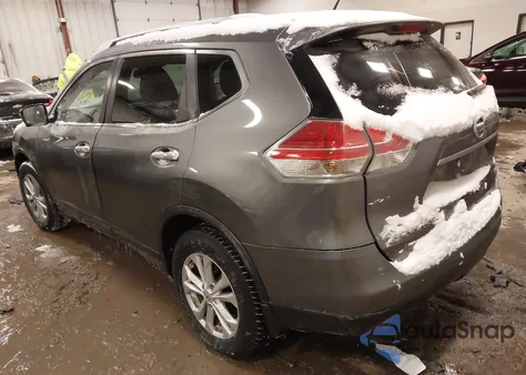 2015 Nissan Rogue Sv z USA, uszkodzony, nr VIN KNMAT2MV8FP514546